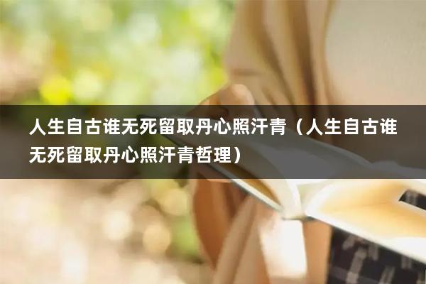 人生自古谁无死留取丹心照汗青（人生自古谁无死留取丹心照汗青哲理）
