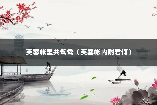 芙蓉帐里共鸳鸯(芙蓉帐内耐君何)