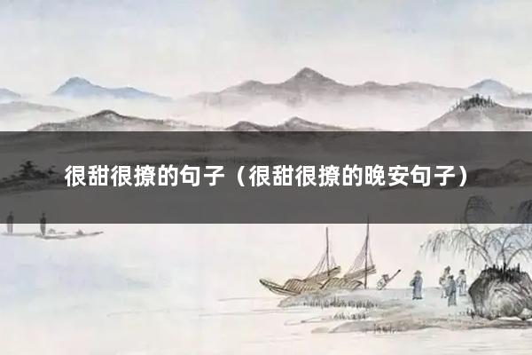 很甜很撩的句子（很甜很撩的晚安句子）