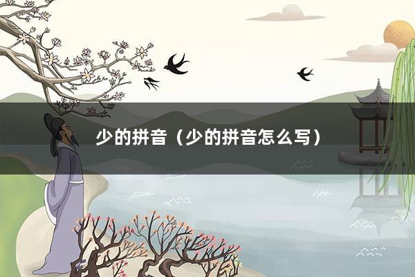 少的拼音(少的拼音怎么写)