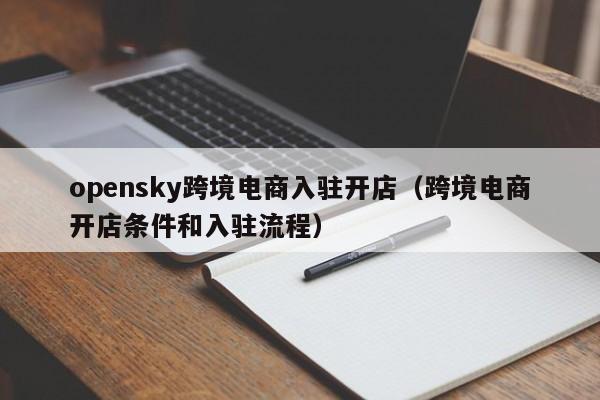 opensky跨境电商入驻开店（跨境电商开店条件和入驻流程）