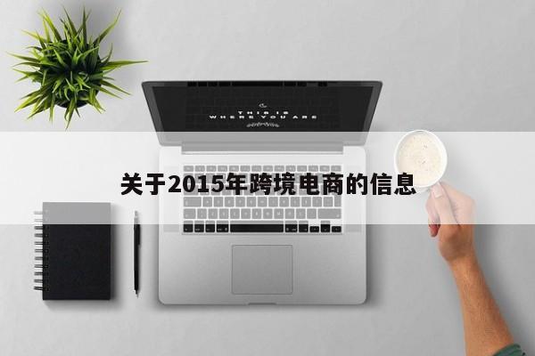 关于2015年跨境电商的信息